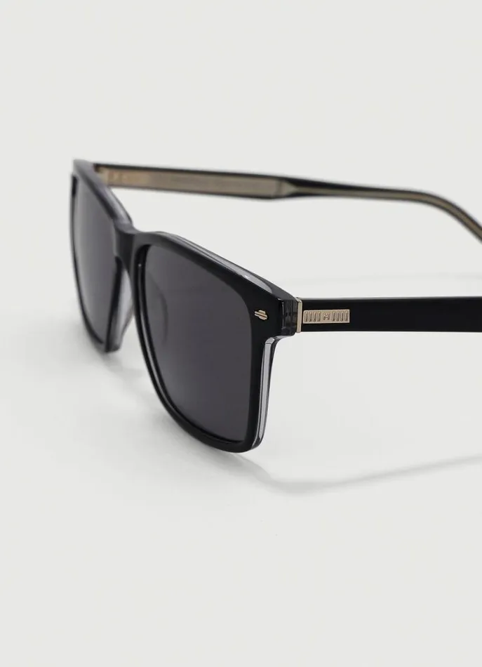 Men Sunglasses Hackett London Square Sunglasses Black