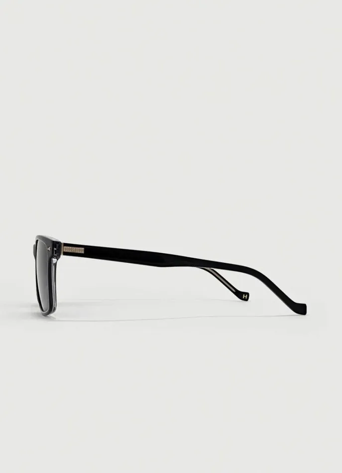 Men Sunglasses Hackett London Square Sunglasses Black