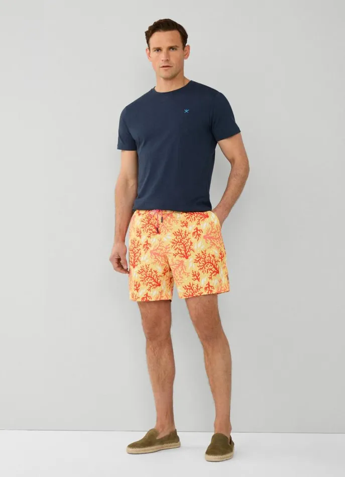 Men Swimwear Hackett London Coral Swim Shorts Yellow