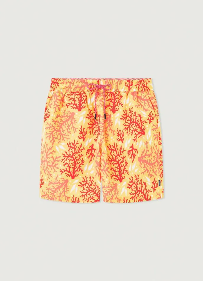 Men Swimwear Hackett London Coral Swim Shorts Yellow