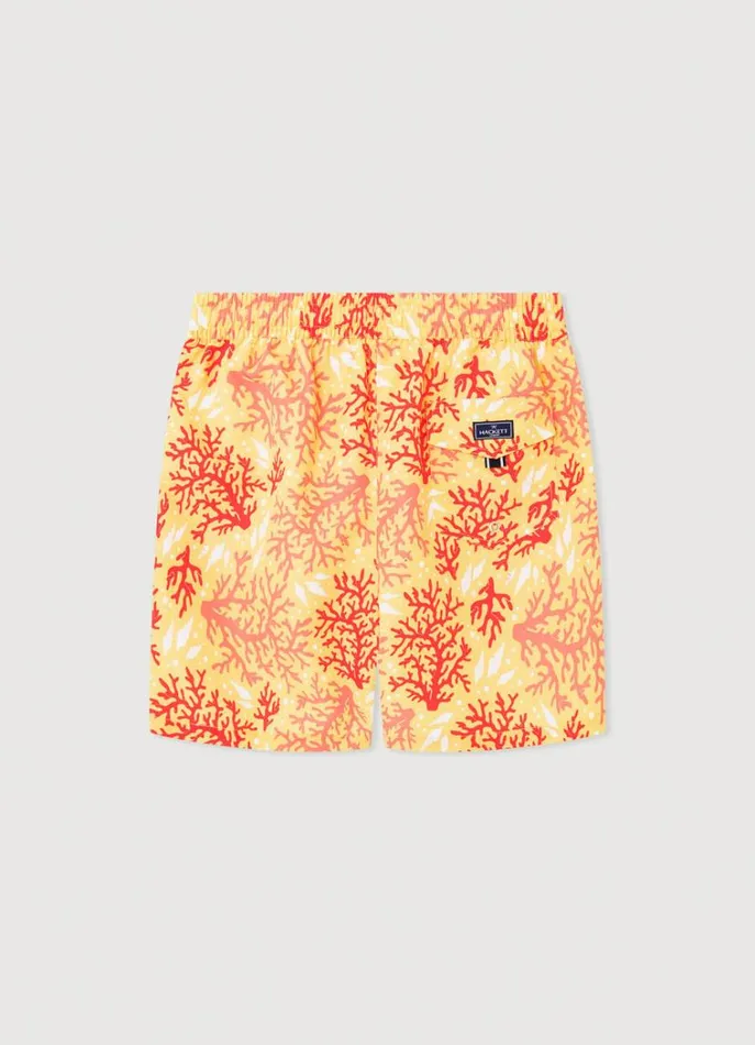 Men Swimwear Hackett London Coral Swim Shorts Yellow
