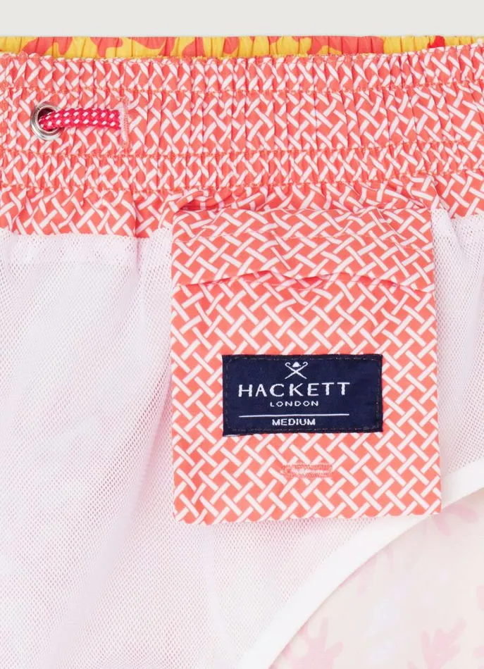 Men Swimwear Hackett London Coral Swim Shorts Yellow