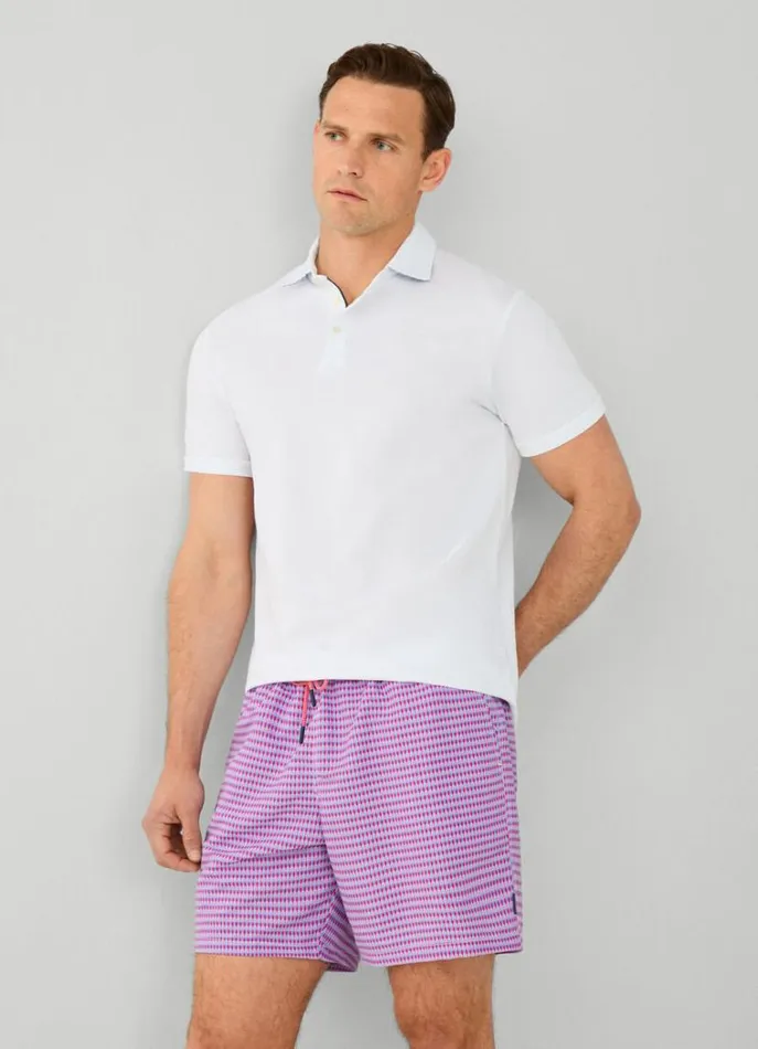 Men Swimwear Hackett London Geometric Fish Swim Shorts Fuchsia