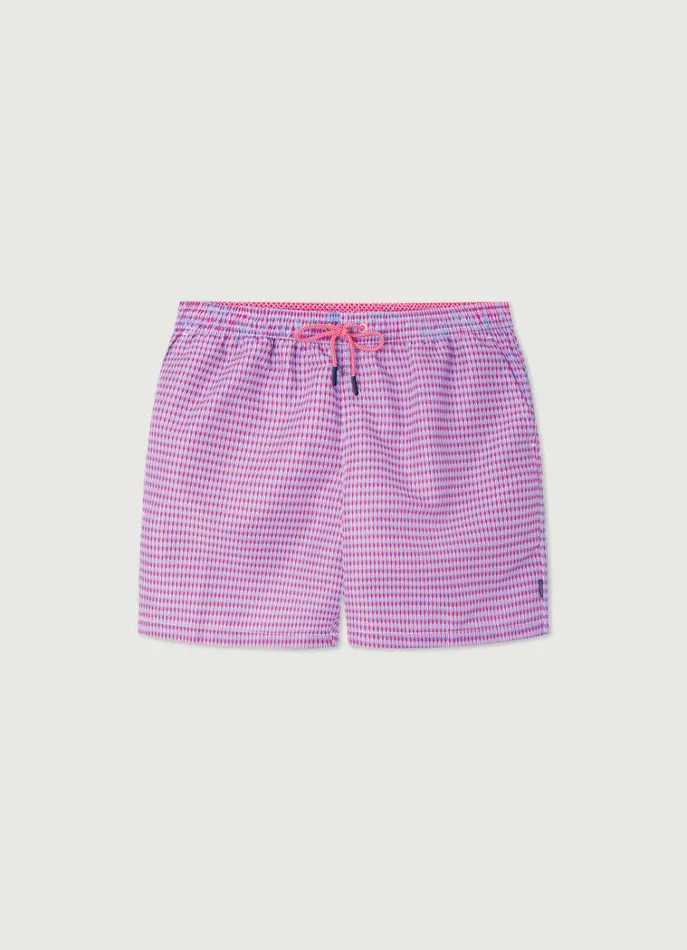 Men Swimwear Hackett London Geometric Fish Swim Shorts Fuchsia