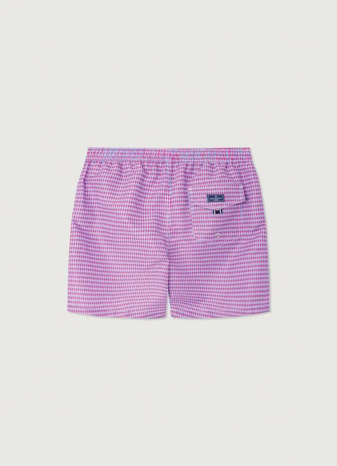 Men Swimwear Hackett London Geometric Fish Swim Shorts Fuchsia