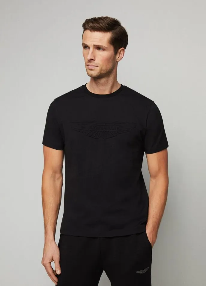 Men Tshirts Hackett London Aston Martin Classic Fit TShirt Black