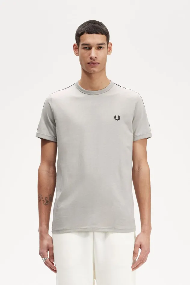 Men Taped Ringer TShirt Limestone Fred Perry TShirts