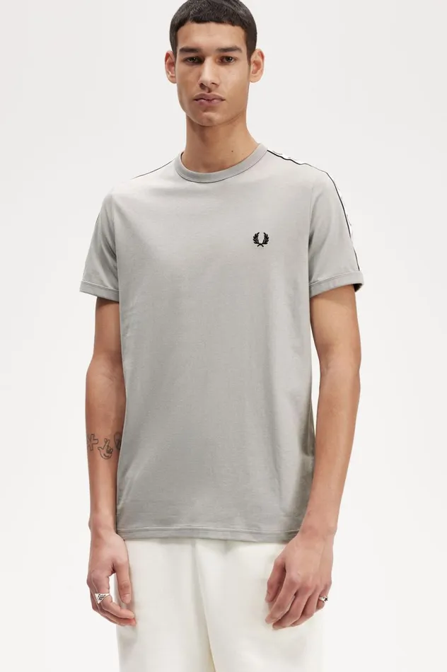 Men Taped Ringer TShirt Limestone Fred Perry TShirts