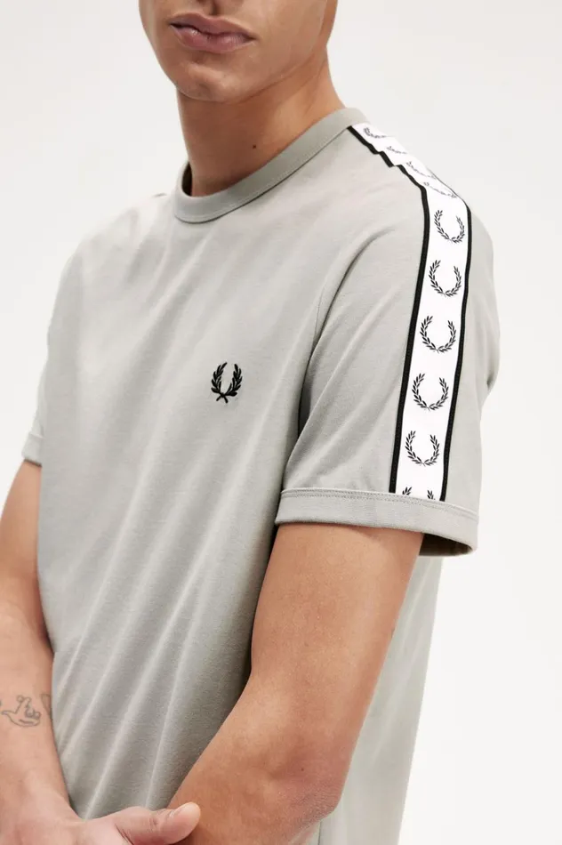 Men Taped Ringer TShirt Limestone Fred Perry TShirts