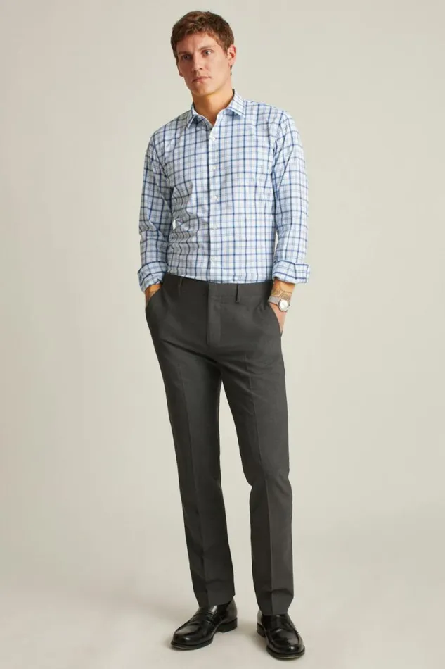 Men Tech Button Down Shirt Freemont Plaid Bonobos Business Casual Shirts