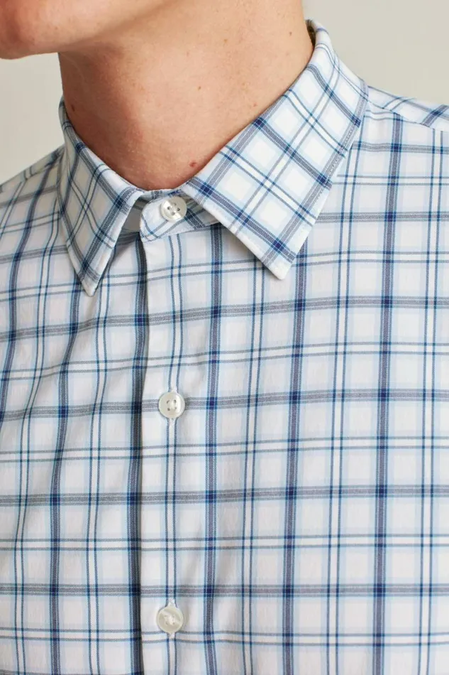 Men Tech Button Down Shirt Freemont Plaid Bonobos Business Casual Shirts