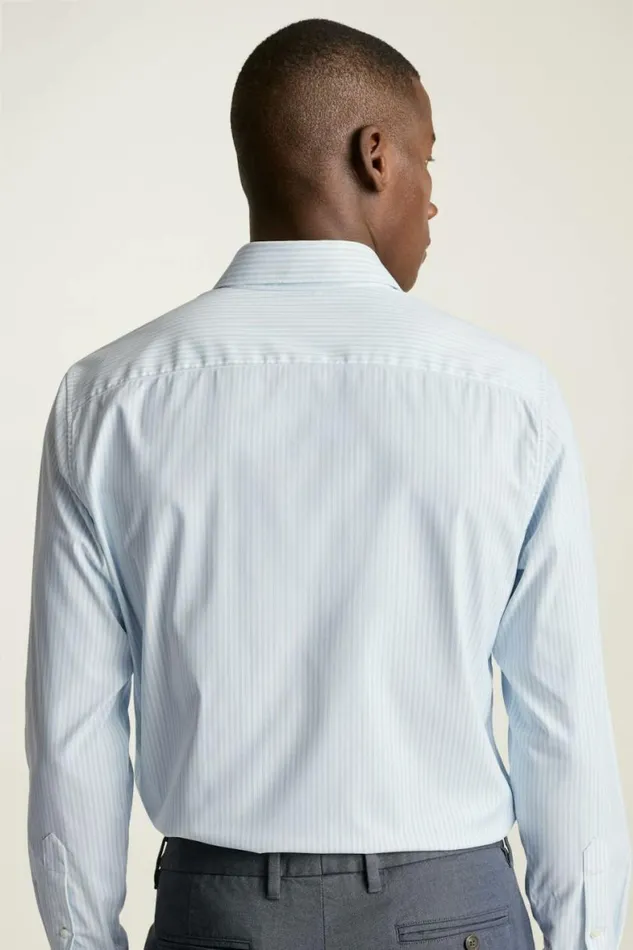 Men Tech Button Down Shirt Light Blue Dundas Stripe Bonobos Casual Shirts