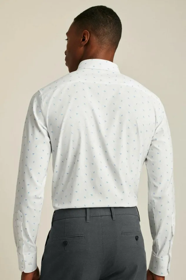 Men Tech Button Down Shirt Little Blue Biplanes Bonobos Business Casual Shirts