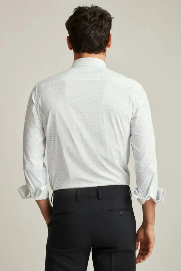 Men Tech Button Down Shirt White Lake Geo Bonobos Business Casual Shirts