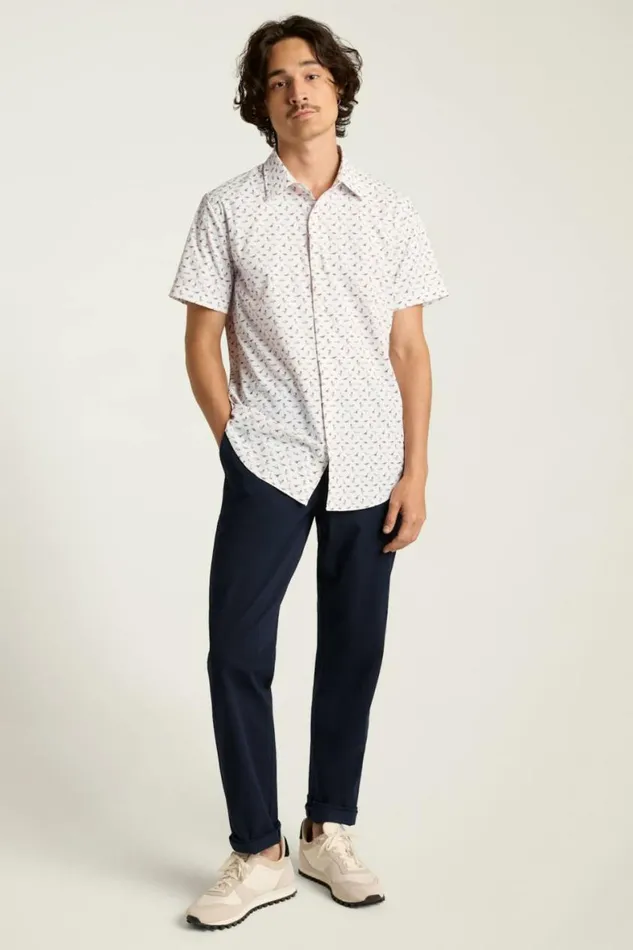 Men Tech Short Sleeve Shirt White Dino 3d Glasses Bonobos Short Sleeve Shirts Men Tech Short Sleeve Shirt White Dino 3d Glasses Bonobos Short Sleeve Shirts