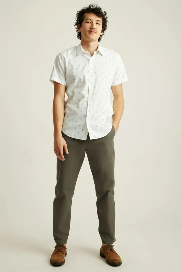 Men Tech Short Sleeve Shirt White Pineapple Party Bonobos Short Sleeve Shirts Men Tech Short Sleeve Shirt White Pineapple Party Bonobos Short Sleeve Shirts
