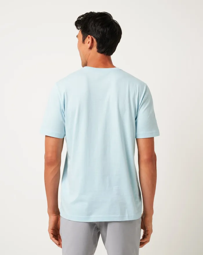 Men Tees TravisMathew INTERNATIONAL TRAVEL TEE Cory Blue