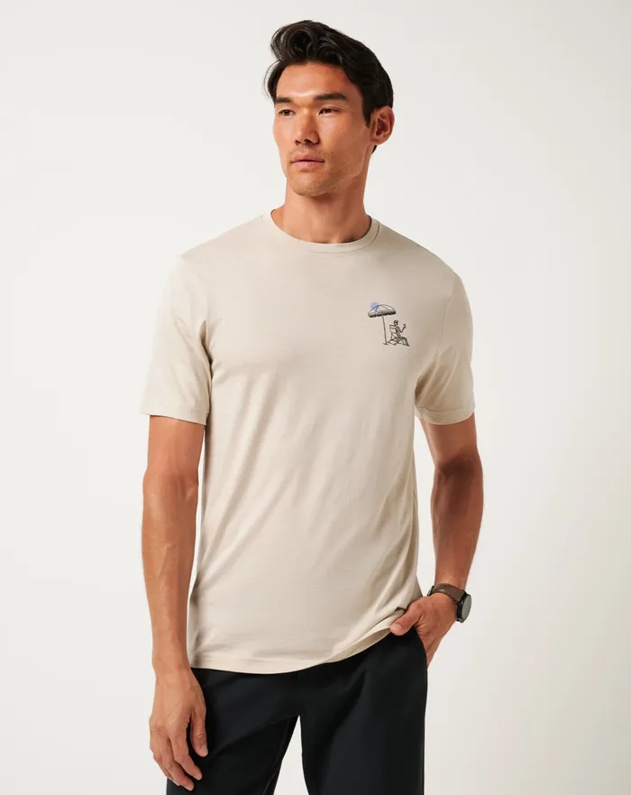 Men Tees TravisMathew LOST VACATION TEE Italian Sand