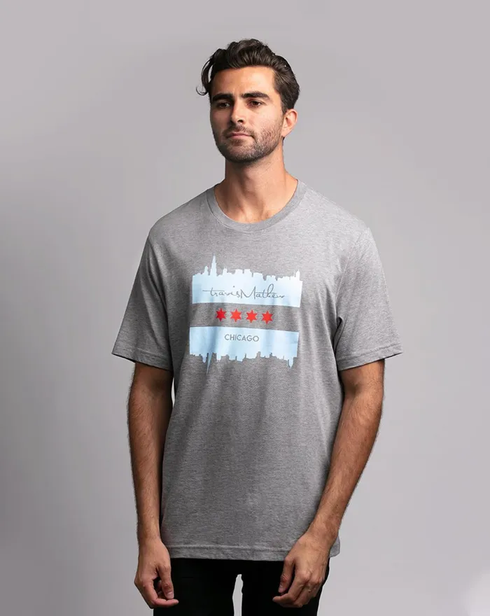 Men Tees TravisMathew THE CASEY TEE Heather Grey
