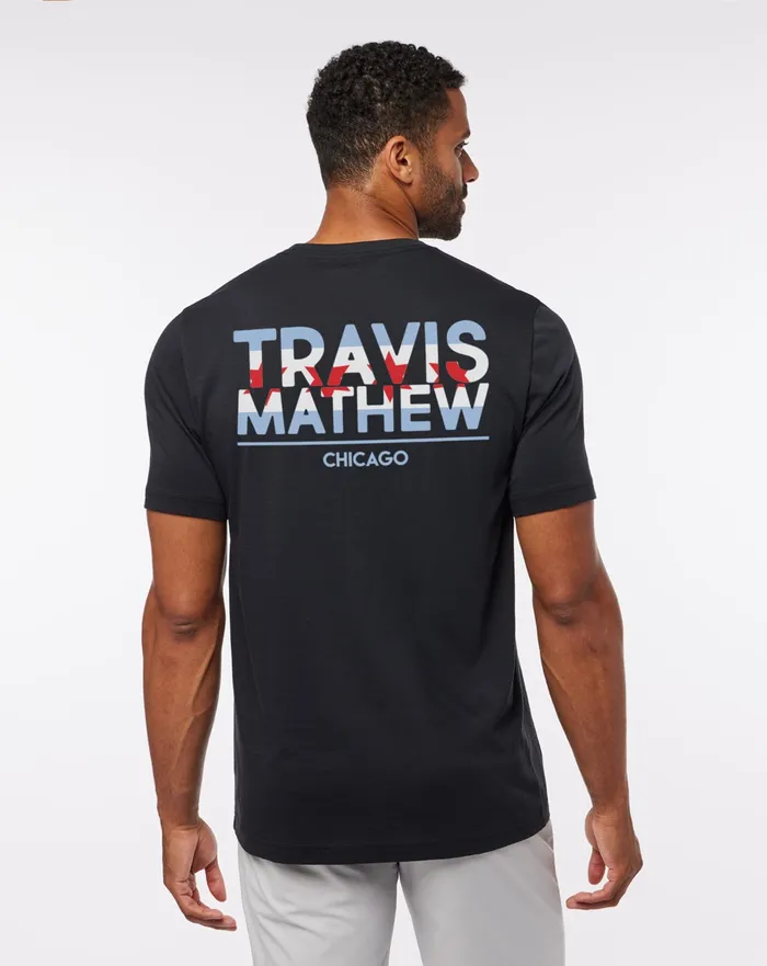 Men Tees TravisMathew WIN AT WRIGLEY 20 TEE Black