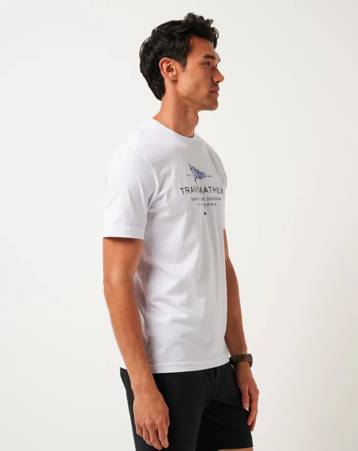 Men Tees TravisMathew WORTH A SHOT TEE White