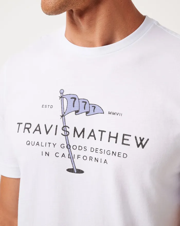Men Tees TravisMathew WORTH A SHOT TEE White