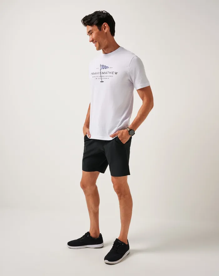 Men Tees TravisMathew WORTH A SHOT TEE White