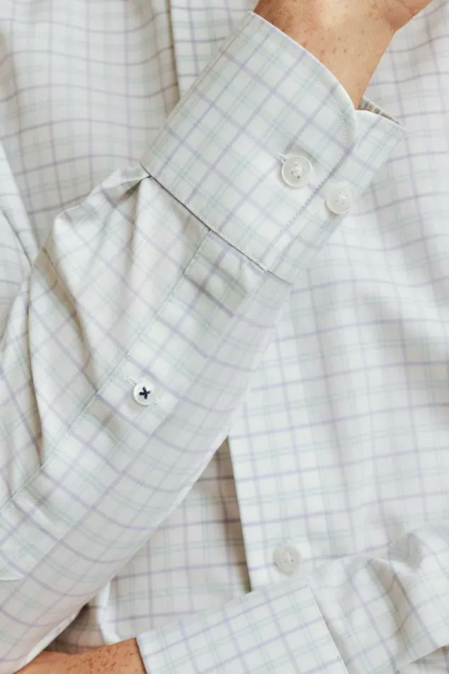 Men The Desk To Dinner Shirt Lilac Blue Plaid Bonobos Business Casual Shirts