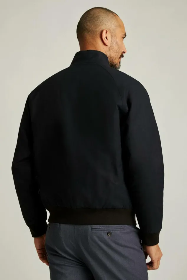 Men The Harrington Jacket Jet Black Bonobos Jackets and Coats