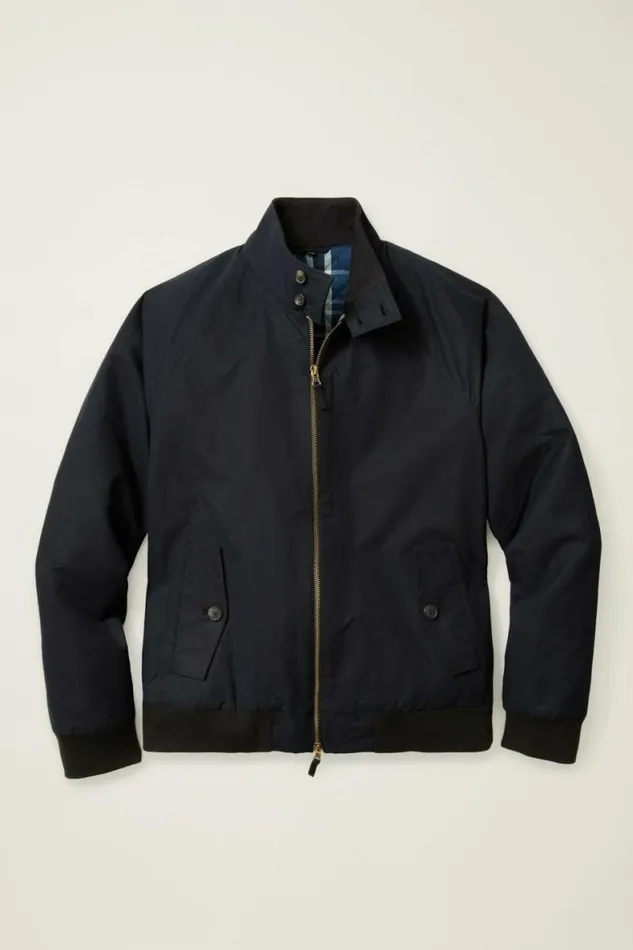 Men The Harrington Jacket Jet Black Bonobos Jackets and Coats