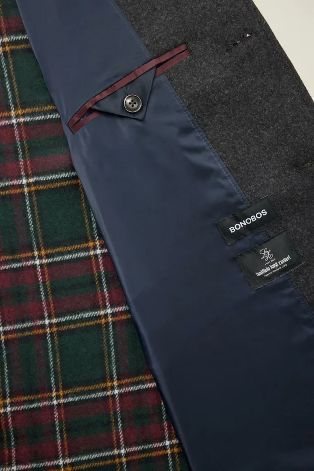 Men The Italian Wool Car Coat Charcoal Bonobos Jackets and Coats