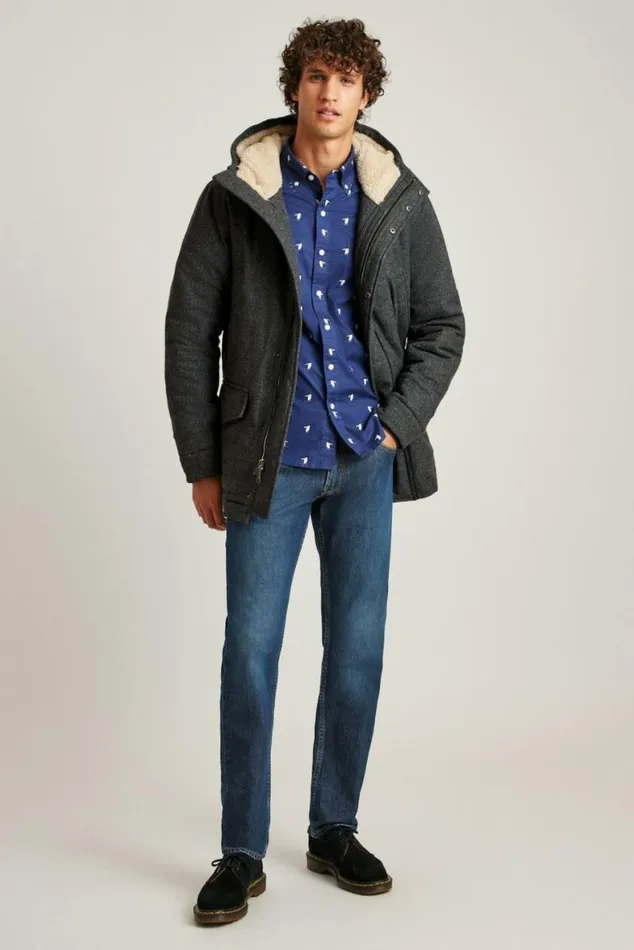 Men The Italian Wool Expedition Parka Heathered Grey Bonobos Jackets and Coats Men The Italian Wool Expedition Parka Heathered Grey Bonobos Jackets and Coats