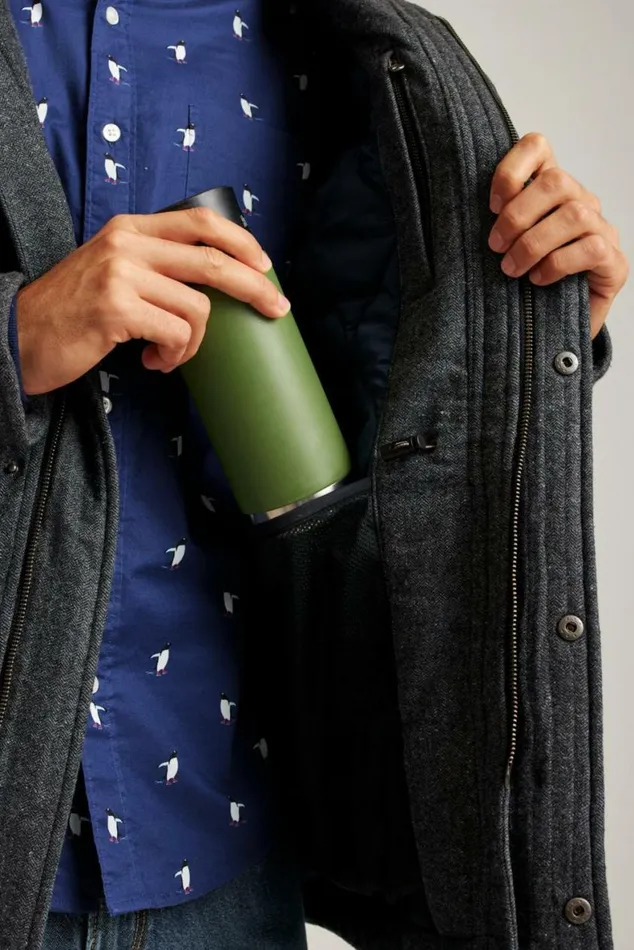Men The Italian Wool Expedition Parka Heathered Grey Bonobos Jackets and Coats