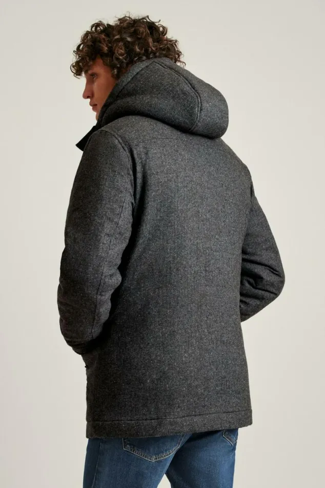 Men The Italian Wool Expedition Parka Heathered Grey Bonobos Jackets and Coats