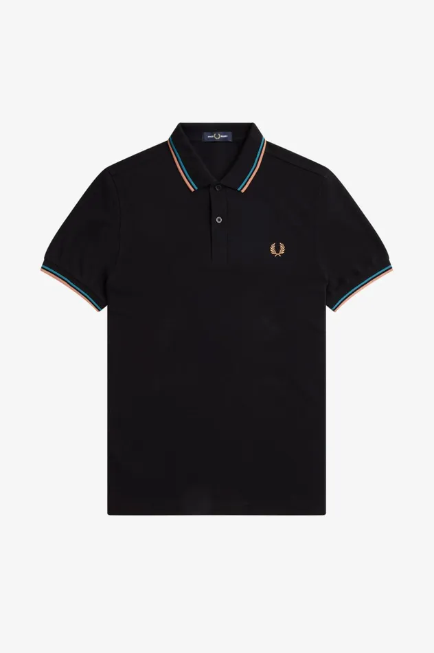 Men The ShirtM3600 Blackcyber Bluelight Rust Fred Perry The Fred Perry Shirt