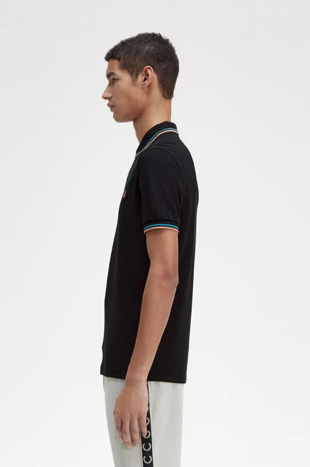 Men The ShirtM3600 Blackcyber Bluelight Rust Fred Perry The Fred Perry Shirt