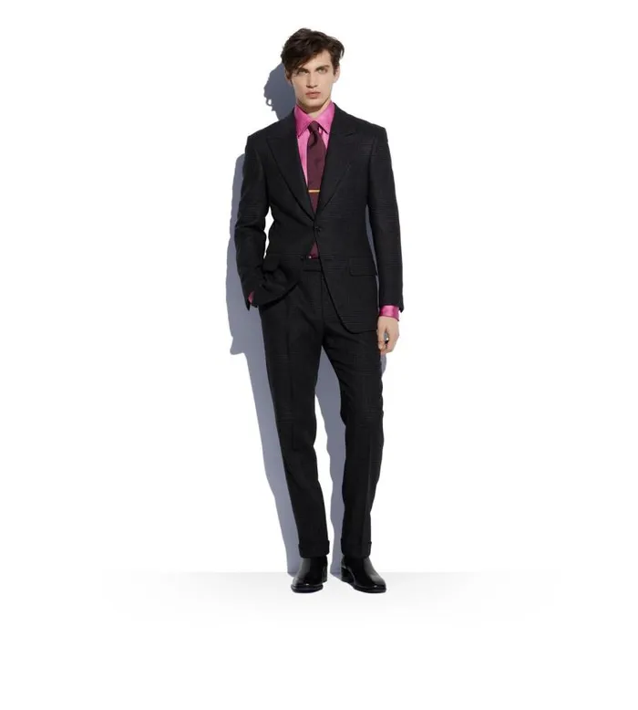 Men Ties and Bow Ties Tom Ford Twill Jaqcuard Tie Magenta Men Ties and Bow Ties Tom Ford Twill Jaqcuard Tie Magenta