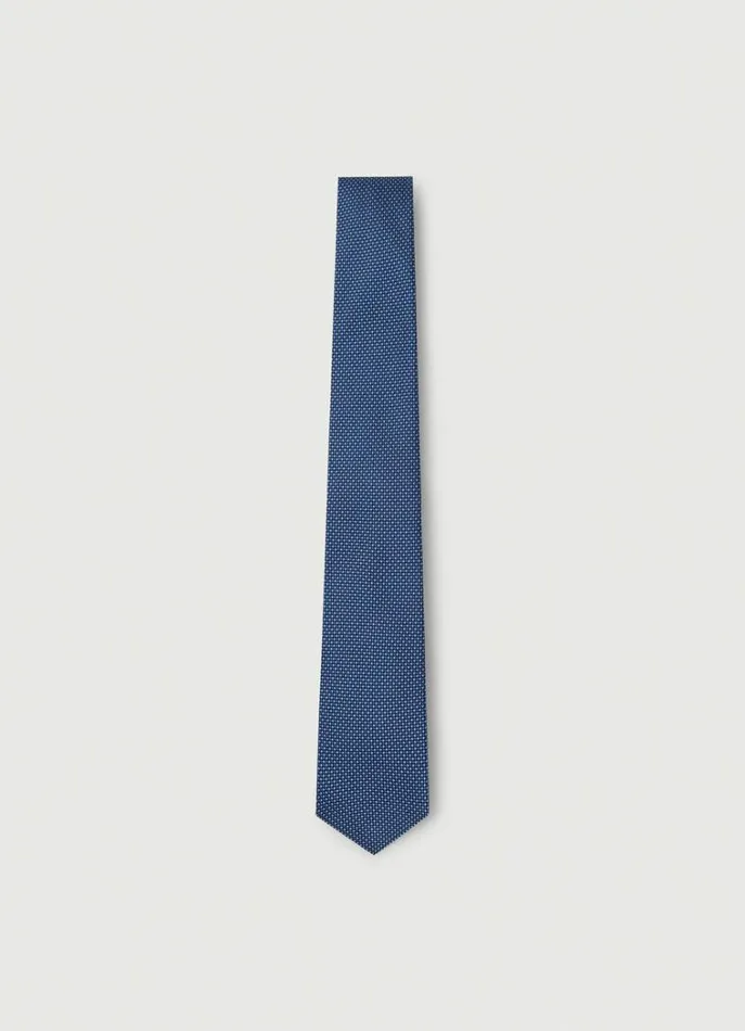 Men Ties and Pocket Squares Hackett London Check Silk Tie Bluenavy