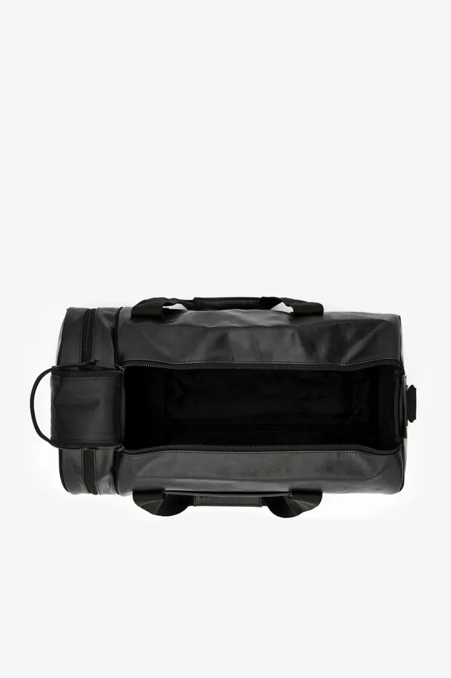 Men Tonal PU Barrel Bag Black Fred Perry Bags