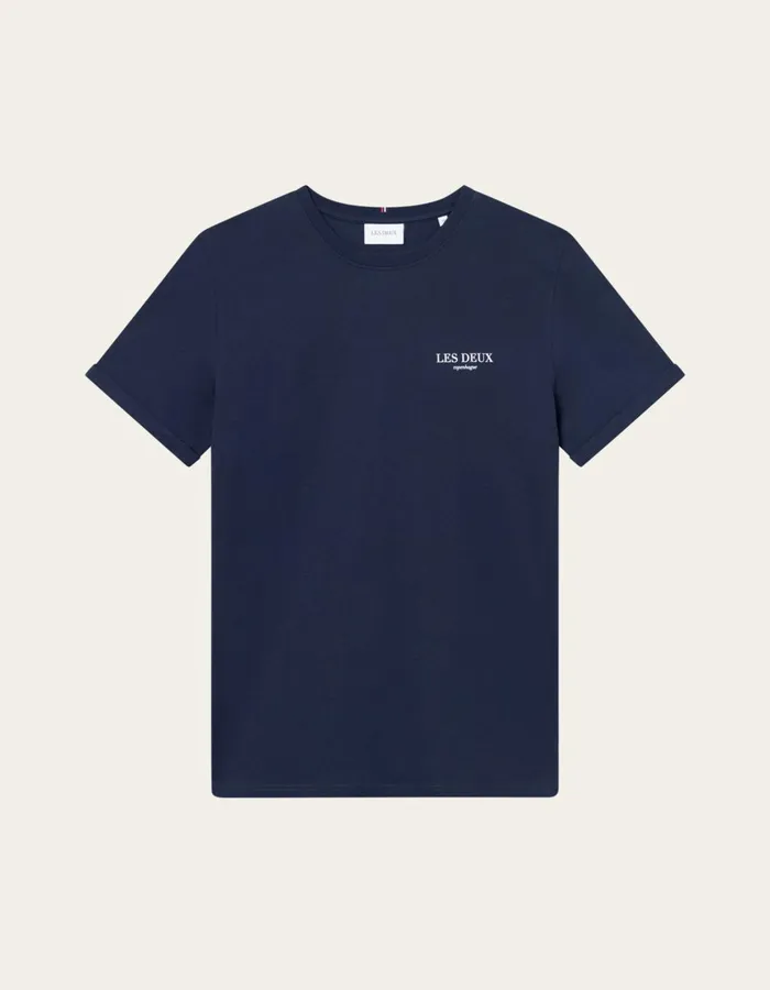 Men Toulon TShirt 8211 Dark NavyWhite Les Deux Tshirts