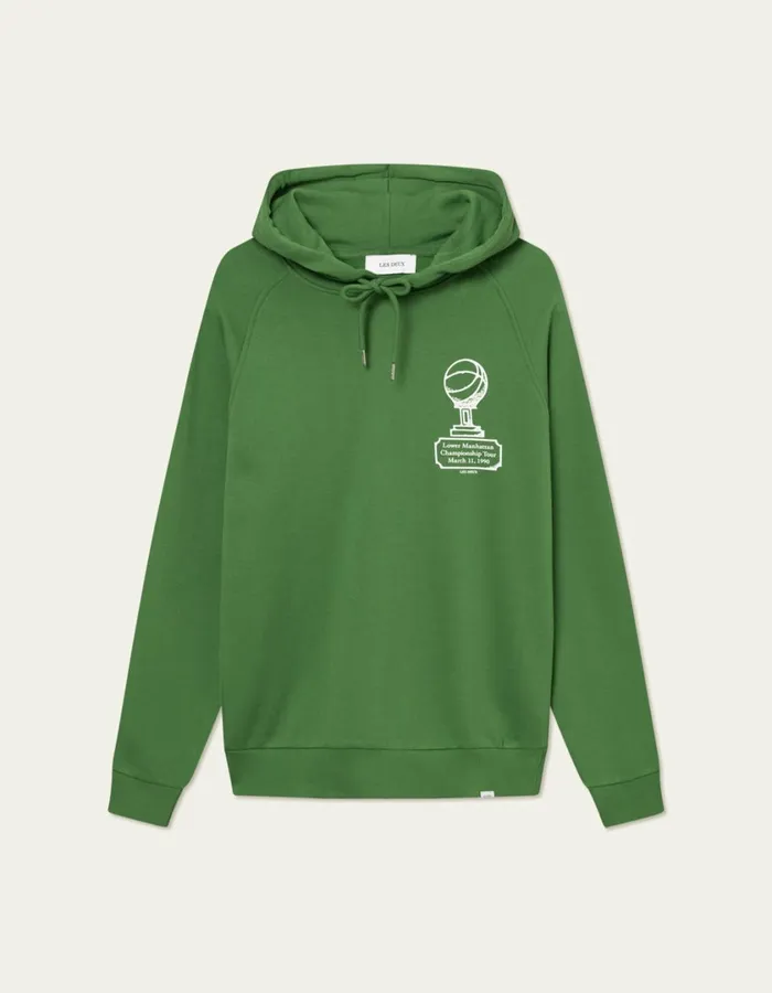 Men Tournament Hoodie 8211 Vintage GreenWhite Les Deux HoodiesSweatshirts