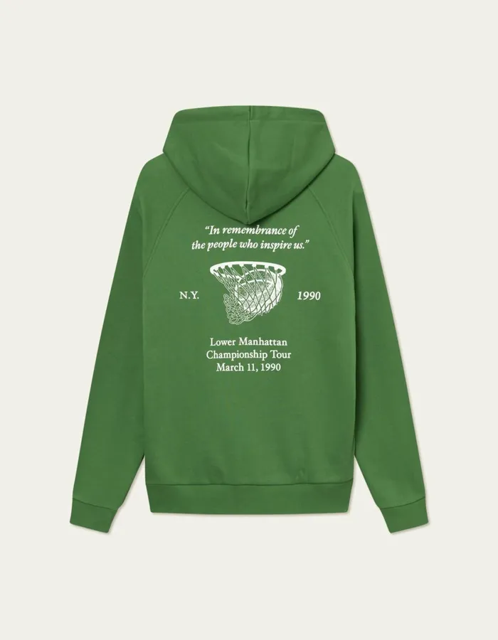 Men Tournament Hoodie 8211 Vintage GreenWhite Les Deux HoodiesSweatshirts