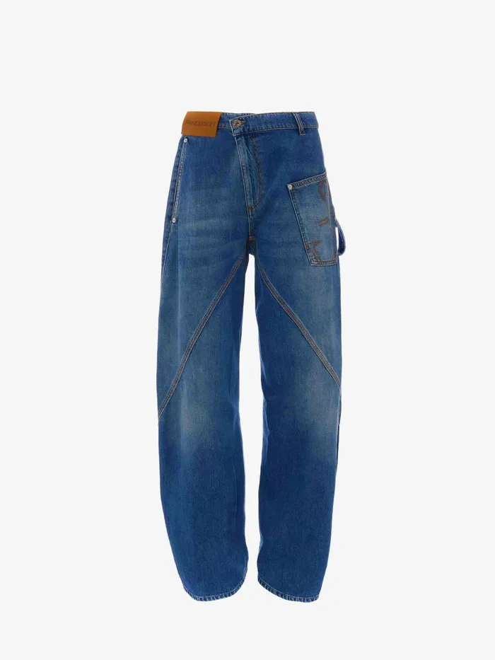 Men Trousers and Shorts JW Anderson TWISTED WORKWEAR DENIM JEANS Light Blue
