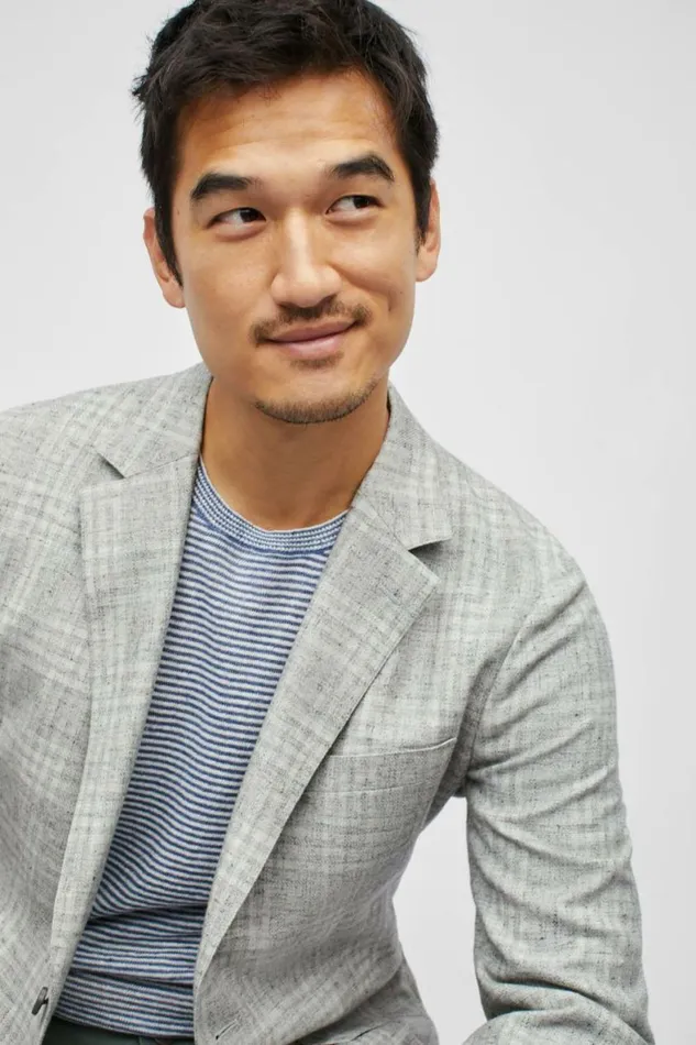 Men Unconstructed Italian Linen Blazer Light Grey Plaid Bonobos Blazers and Sport Coats