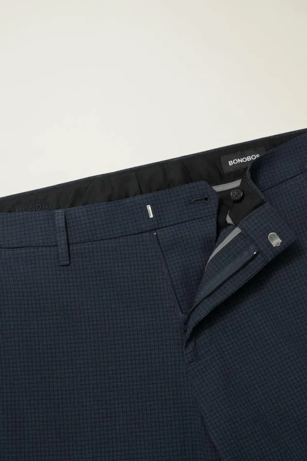 Men Weekday Warrior Dress Pants Charcoal Micro Check Bonobos Dress Pants