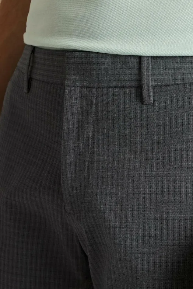 Men Weekday Warrior Dress Pants Charcoal Twill Check Bonobos Dress Pants