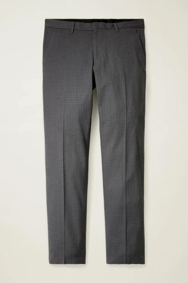 Men Weekday Warrior Dress Pants Charcoal Twill Check Bonobos Dress Pants