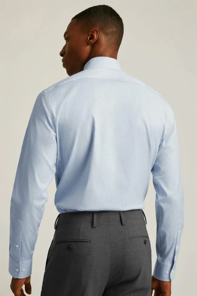 Men Weekday Warrior Dress Shirt Blue Perrytown Check Bonobos Business Casual Shirts