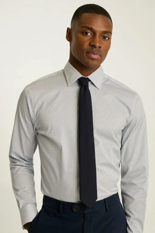 Men Weekday Warrior Dress Shirt Blue Spring Geo Bonobos Business Casual Shirts