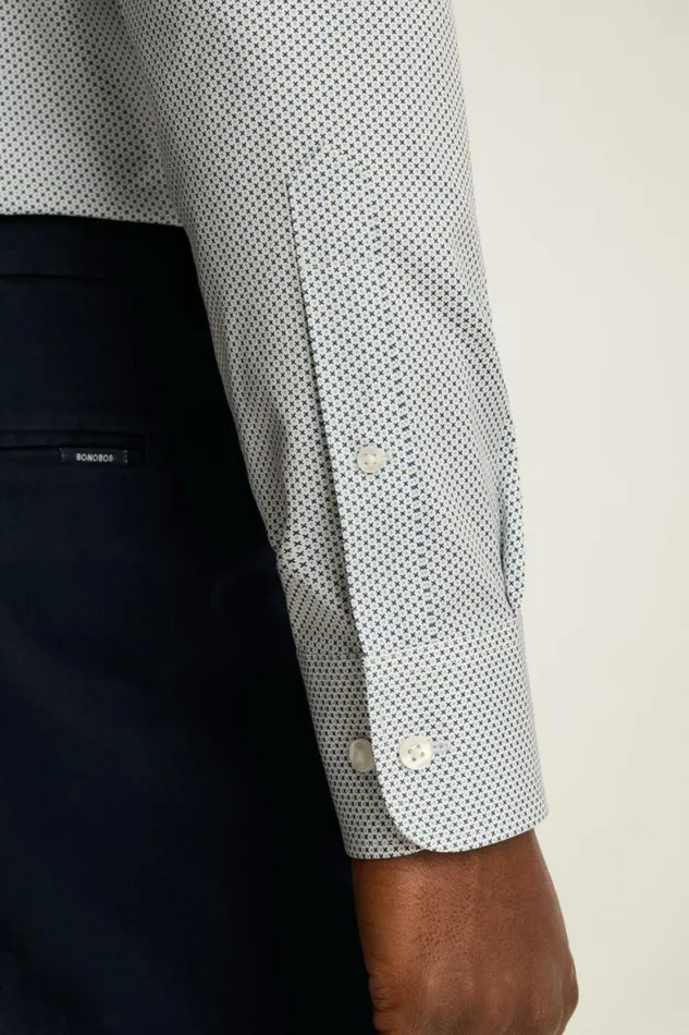 Men Weekday Warrior Dress Shirt Blue Spring Geo Bonobos Business Casual Shirts